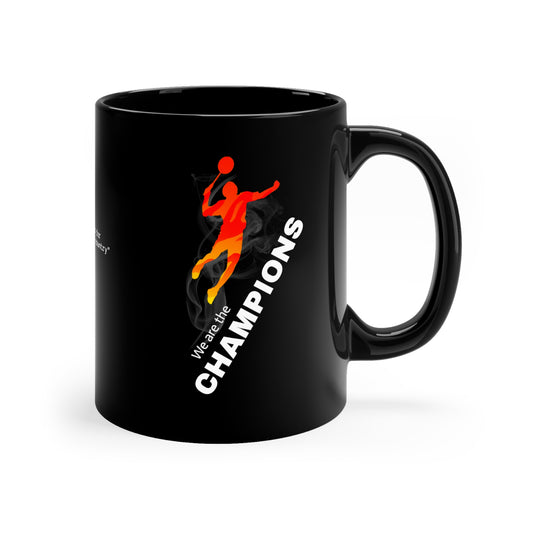 Coffee Break 008, Badminton MUG (Black Coffee Mug 11oz) - by FCHANGER