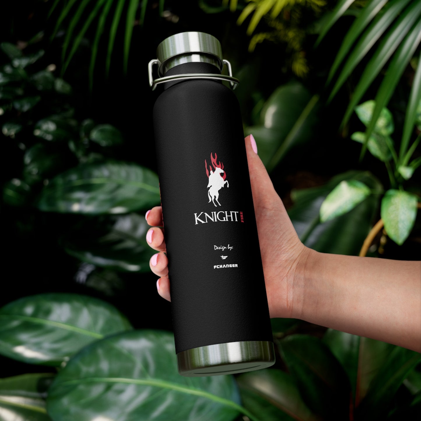 Black Copper Vacuum Insulated Bottle, 22oz by FCHANGER KNIGHT