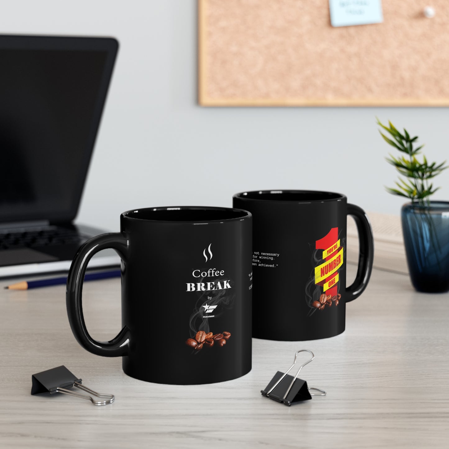 Coffee Break 004 (Black Coffee Mug 11oz) - by FCHANGER