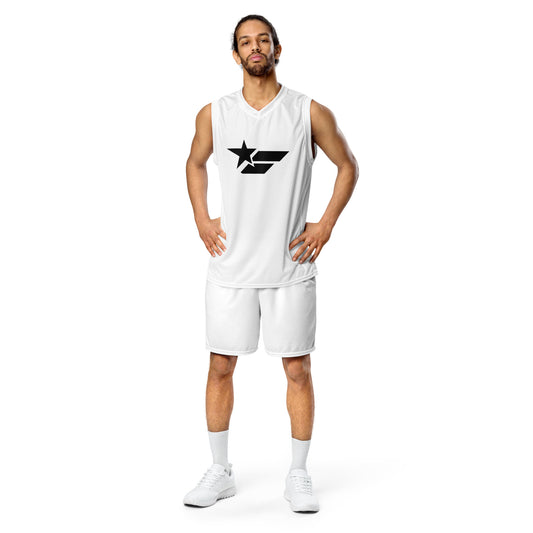 Basketball Jersey - FCHANGER BIG LOGO, White (by FChanger Style)