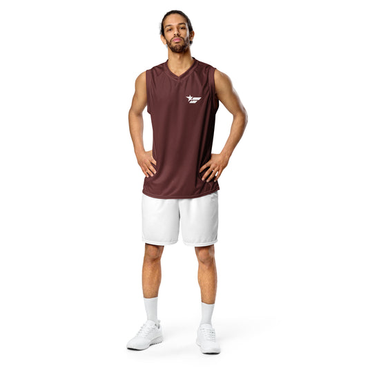 Basketball Jersey - FCHANGER SMALL LOGO, Maroon (by FChanger Style)