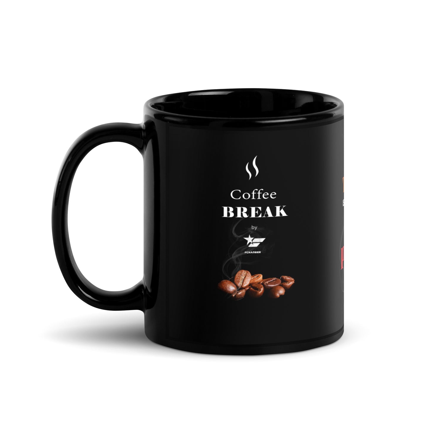 Coffee Break 002 (Black Glossy Mug 11oz & 15oz, TRUTH) -  by FCHANGER