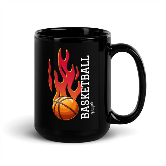 Coffee Break 009, Basketball MUG (Black Glossy Mug 11oz & 15oz) - by FCHANGER