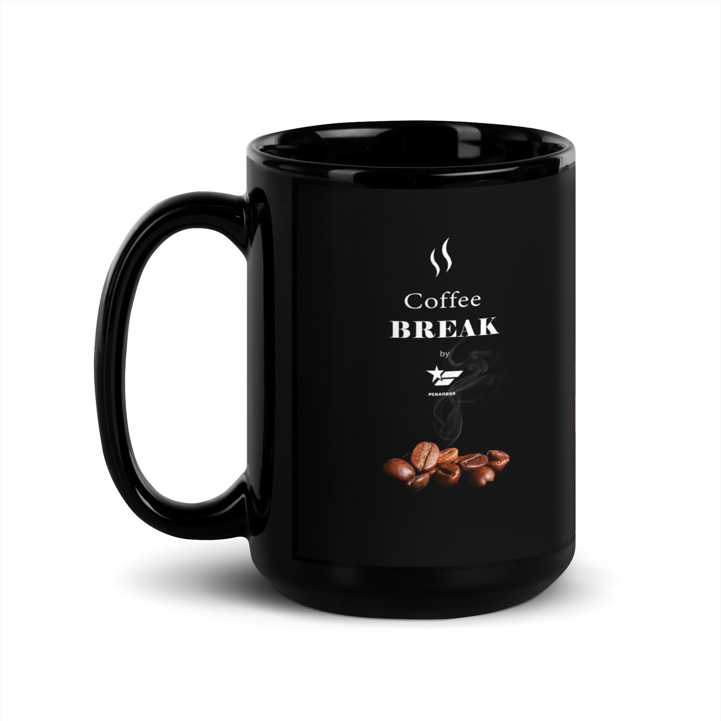 Coffee Break 002 (Black Glossy Mug 11oz & 15oz, TRUTH) -  by FCHANGER